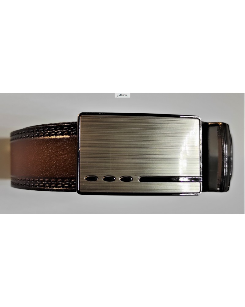 dark brown leather belt