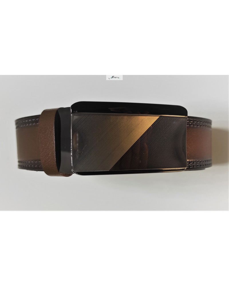 dark brown leather belt