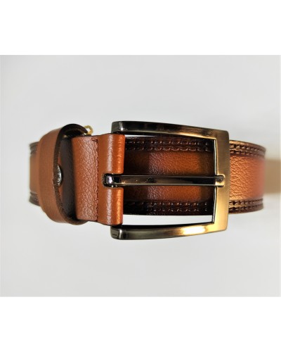 Men's brown leather belt