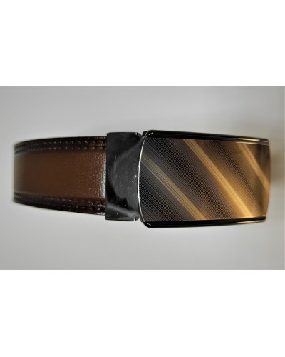 Men's leather belt with...